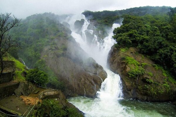 Dudhsagar Waterfall with Spice Plantation